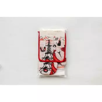 Набор кухонный №1: полотенце, прихватка, варежка 38х63 см