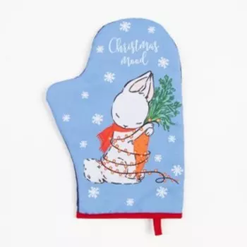 Набор кухонный «Christmas mood» варежка-прихватка 20х28 см, прихватка 17х17 см, 35% х/л, 65% п/э