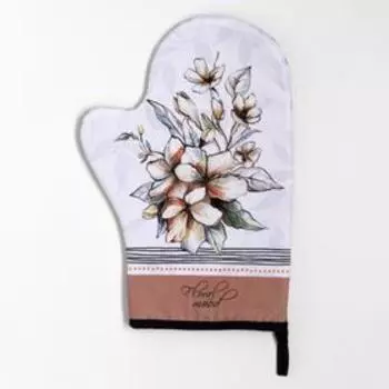 Набор кухонный «Floral mood» варежка-прихватка 20х28см, прихватка 19х19см,100% хл