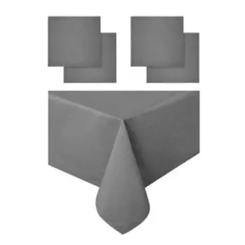 Набор кухонный Gray: скатерть 140х150 см, салфетка сервировочная 40х40 см. - 4 шт, цвет серый 7603