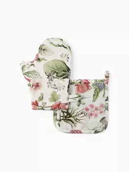 Набор кухонный «Этель» Organic home: варежка 2027 см, прихватка1919 см, репс 210 г/м.100% хлопок