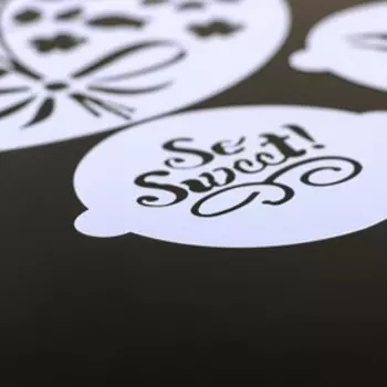 Набор кондитерских трафаретов для украшения выпечки «Букет», 8 шт.: 2 шт.: d=20 см, 6 шт.: d=8 см