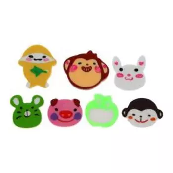 Набор ластиков фигурных "Зверушки", 7 штук