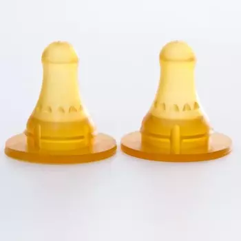 Соска для бутылочки, 2шт, латекс, +3мес., средний поток, классичсекое горло 35мм.