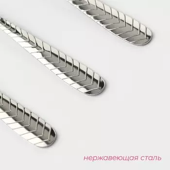 Набор ложек чайных Доляна «Колосок», длина 15 см, 6 шт., нержавеющая сталь, серебристый