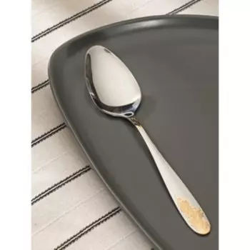 Набор столовых ложек из нержавеющей стали Доляна «Букет», длина 20.5 см, 6 шт., серебристый