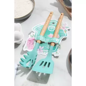 Набор ложка для спагетти и лопатка 37 см х 16 см х 2 см «Мятные истории»