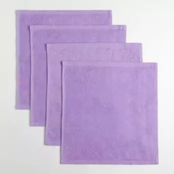 Набор махровых полотенец "No probLama" 30х30 см-4шт, хлопок, 340 г/м2