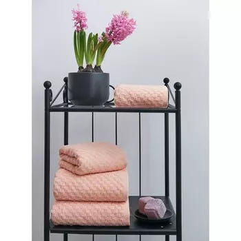 Набор махровых полотенец Peach, размер 50х90 см, 70х130 см, цвет розовый