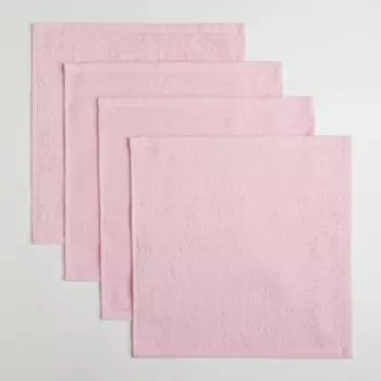 Салфетки махровые «Этель» Beauty, 3030 см, 4 шт., хлопок 100%, розовые