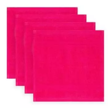 Набор махровых салфеток «Фуксия» 30х30 см -4 шт, 100% хл, 340гр/м2