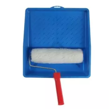 Набор малярный ЛОМ, валик искусственный мех, 250 мм, ванночка 330 х 350 мм