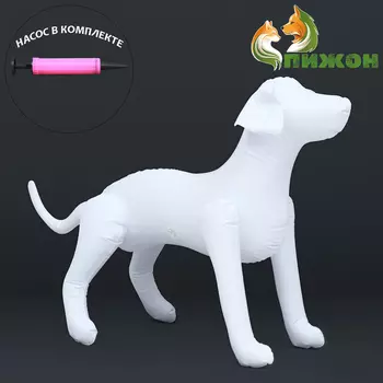 Набор: манекен надувной (белый) с насосом ручным (микс)