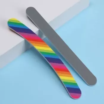 Набор маникюрный, 2 предмета, на блистере, цвет чёрный/серый/разноцветный