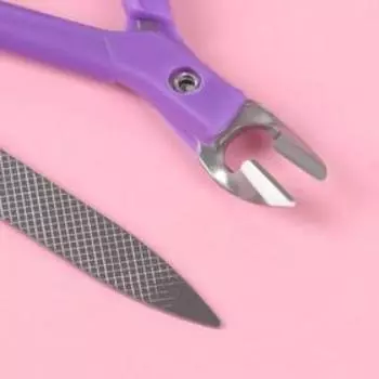 Набор маникюрный, 4 предмета, на блистере, цвет МИКС