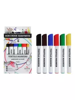 Набор маркеров для ткани 3205, круглых 2.5 мм, 6 цветов