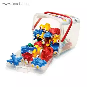 Набор «Машинки, кораблики и самолетики», 20 шт, большое ведро