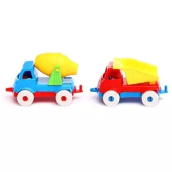 Набор машинок № 6, 4в1 самосвал, пожарная машина, кран, бетономешалка