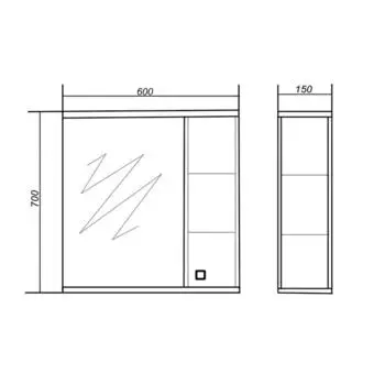 Набор мебели Этно 60/3: тумба с раковиной + шкаф-зеркало