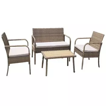 Набор мебели "Лион" коричневый, бежевый "Garden story"