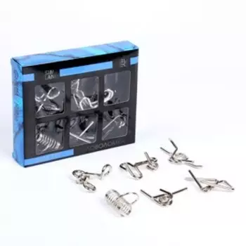 Набор металлических головоломок «Умные гвозди», 6 шт.