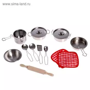 Набор детской металлической посуды «Готовим ужин»