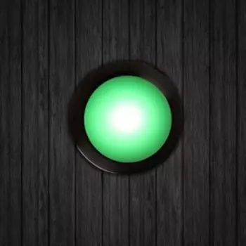 Набор миниатюрных врезных светильников 6 шт, IP66, 0.3 Вт/шт, 12 В, ЗЕЛЕНЫЕ, форма круг