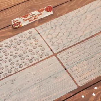 Печати для теста Доляна «Кирпичи», 4 шт., 30.515.50.1 см