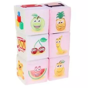 Набор мягких кубиков «Предметы», цвет МИКС