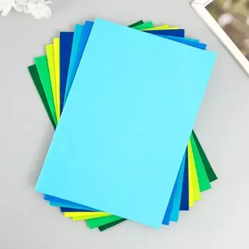 Набор мягкого фетра "Астра" (8 шт) ассорти, 3 мм, 400 гр. 20х30 см