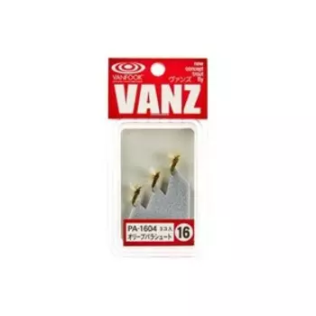 Набор мушек VANFOOK Parachute 1604, 3 шт., набор, оливковый, 03019