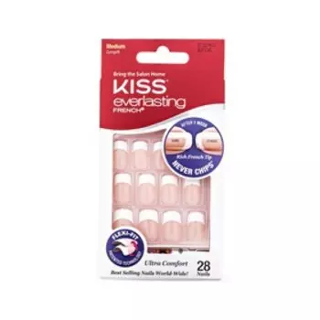 Набор накладных ногтей с клеем Kiss Kit EF05, для классической формы ногтей 28 шт