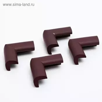 Защитные накладки на углы Крошка Я, набор 4 шт., коричневый