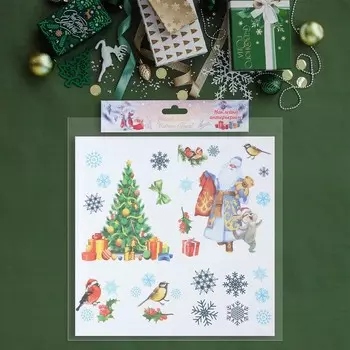 Наклейки на окна «Новогодние»