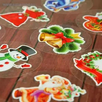 Наклейки на окна «Новогодние» 12 наклеек в наборе, 9 х 9 см