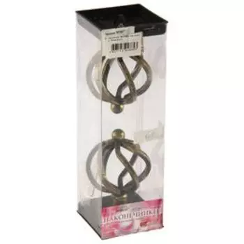 Набор наконечников для карниза «Булава», d=1,6 см, 2 шт, цвет коричневое золото