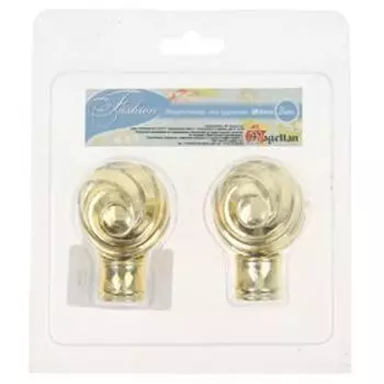 Набор наконечников для карниза «Фэшн. Орион», d=1,6 см, 2 шт, цвет золотой глянец