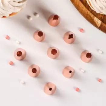 Набор насадок кондитерских Доляна, 1,83 см, 9 шт, цвет медный