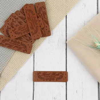 Набор нашивок «Hand made», 5 1,5 см, 10 шт