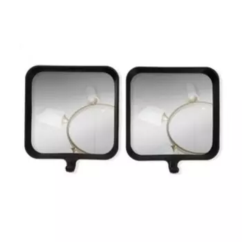 Набор настенных зеркал «Эстетика», зеркальная поверхность 17,5 17,5 см, цвет чёрный