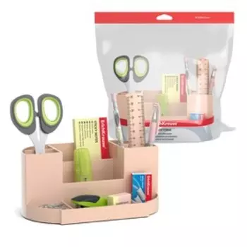 Набор настольный ErichKrause Victoria Powder, 10 предметов, розовый