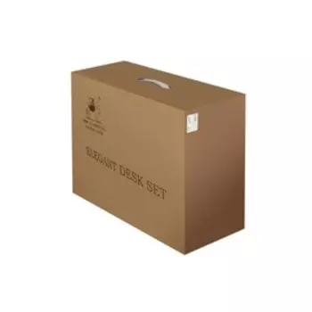 Набор настольный GALANT из мрамора и дерева, 7 предметов + часы, с золотистой отделкой