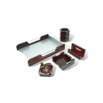 Набор настольный GALANT "Wood Metal" красное дерево+ник.металл, 5 предметов 230873