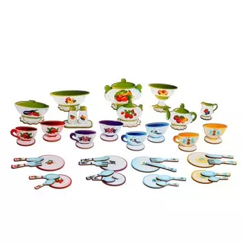 Набор «Нескучный сервиз» на подставках 57 предметов в дер. коробке