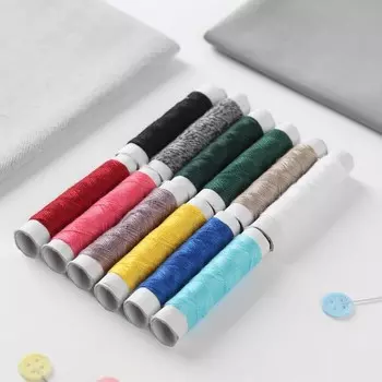 Нитки 40/2, 9.5 м, набор 12 шт., МИКС