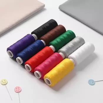 Нитки «Радуга», 40/2, 200 м, набор 10 шт., разноцветные