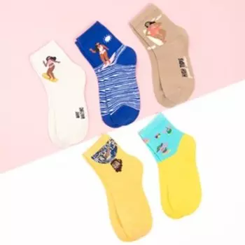 Носки женские KAFTAN Good vibes, набор 5 пар, р-р 35-38