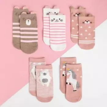 Набор носков KAFTAN Three happy friends, 5 пар, 22-24 см