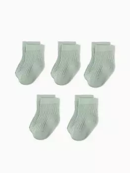 Носки детские Крошка Я BASIC LINE, набор 5 пар, 6-8 см, оливковый