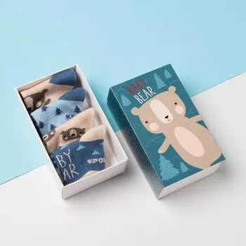 Носки детские Крошка Я Bear, набор 4 пары, 10-12 см